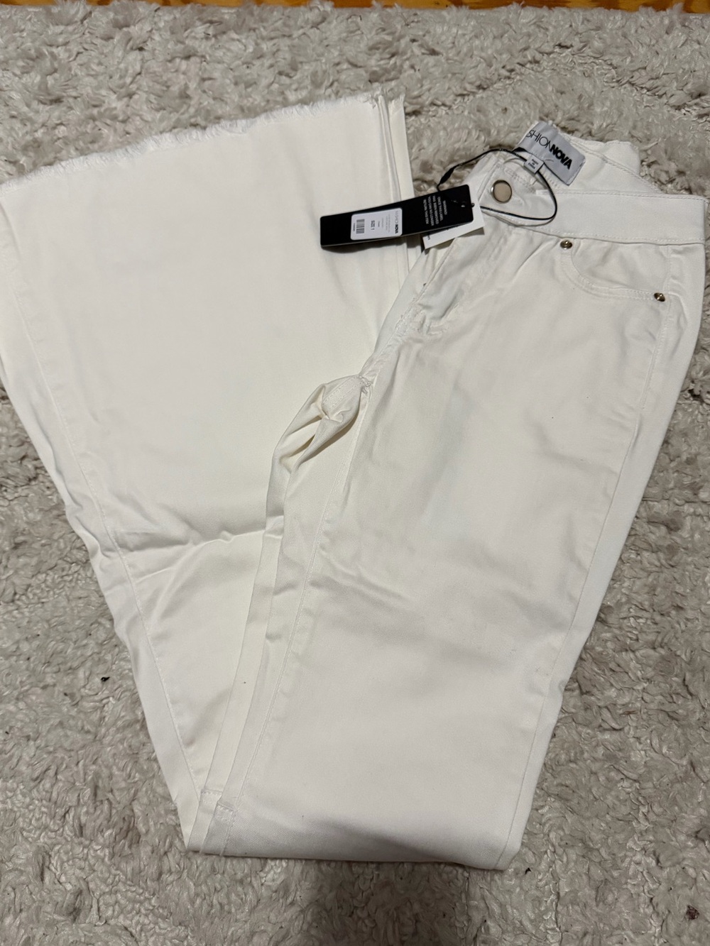 White Fashion Nova Flare Jeans